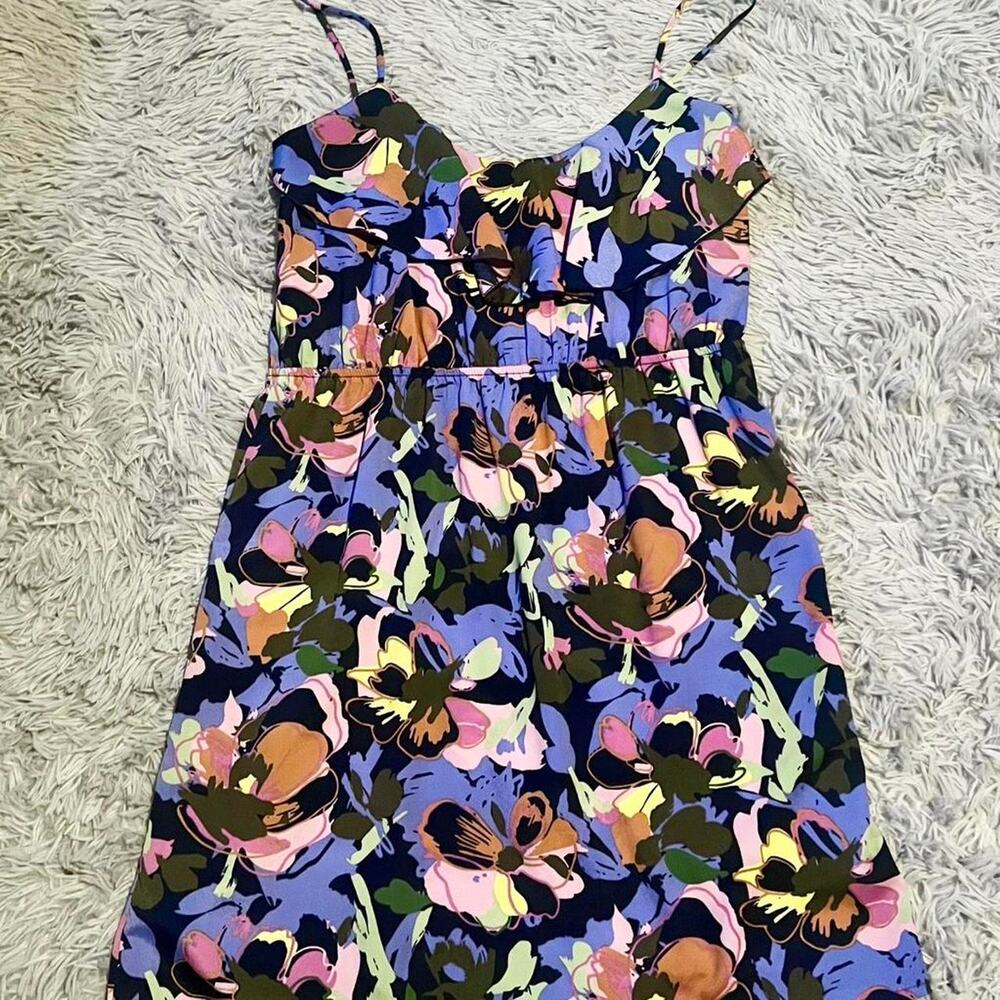 Multicolor Floral‎ Delicate Feminine Whimsical Fairy Cottagecore Soft Girl Dress